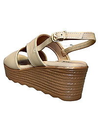 Giày sandal Nữ Đế Xuồng TiTi ĐÔ Da Bò Thật Cao Cấp 7cm DNU2025c