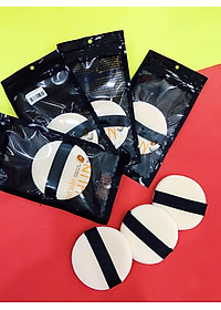 Bông đánh phấn phủ, phấn nén mền mịn quai đen- túi 1 bông 