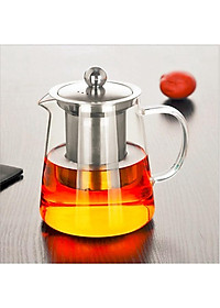 Ấm pha trà thủy tinh có lõi lọc và nắp inox 550ml , 750ml, 950ml