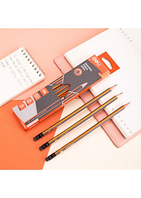 Bút 2B kèm tẩy Deli - sọc neon nhiều màu - 12 cây/hộp - E37013 / E37014 / E37015 / E37016/ E37000/ E58103/ E10902