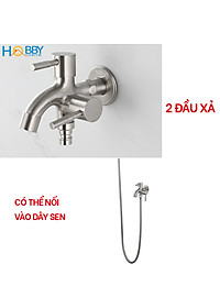 Vòi củ sen lạnh đa năng 2 đầu xả Inox 304 ren 21 Hobby home decor CS1