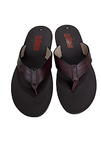 Dép nam xỏ ngón Trường Hải da bò thật màu nâu mặt đúc chịu nước XN151