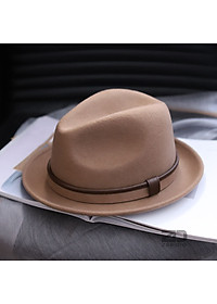 Mũ Phớt Nam Lông Cừu Cao Cấp, Nón Fedora Phong Cách Cổ Điển MP049