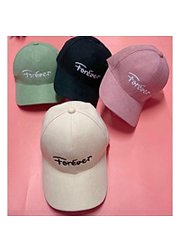  Nón kết lưỡi trai Nhung thêu Forever nhiều màu đẹp cực xinh Unisex Nam Nữ