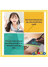 Bảng viết tự xóa LCD 8.5 Inch đơn sắc, đồ chơi giáo dục cho bé thông minh, phát triển trí tuệ OKOMO