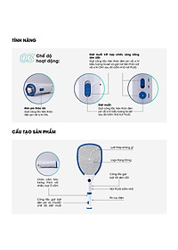 Vợt Muỗi Thông Minh Rạng Đông RD.02 2 Trong 1 Tích Hợp Đèn Pin và Vợt Bắt Muỗi - Hàng Chính Hãng