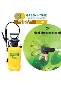 Bình Tưới Cây Dudaco, GreenHome, 4 Lít, Phun Xa 2 Chế Độ, Bơm Nhẹ Tay, Tưới Cây Phun Sương, Bền, Đẹp