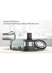 Máy hút bụi không dây Lock&lock ENV356GRY đa năng cầm tay 3 trong 1 (lau sàn, hút bụi, hút bụi giường nệm), động cơ BLDC (350W) - Hàng chính hãng