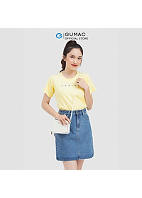 Áo thun nữ GUMAC ATC06022 – ATC06023 – ATC06024 – ATC06025 – ATC06026 – ATC06027 in chữ cá tính