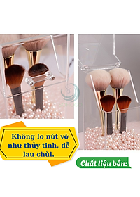 Hộp Đựng Cọ Trang Điểm Ngọc Trai Acrylic- Hộp Cọ Trong Suốt Sang Trọng- Lọ Đựng Cọ Kèm Hạt Trang Trí 3D- Hộp Makeup Brush Holder Cao Cấp- Hộp Đựng Cọ Trang Điểm Hạt Ngọc Tinh Tế