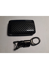 Ốp chìa khóa carbon bọc, bảo vệ chìa khóa xe Mazda 3 2020 kèm móc đeo INOX
