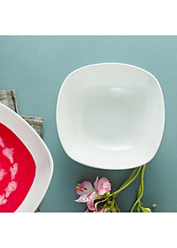 Tô choãng ảo Long Phương Bát tô miệng vuông dáng lùn kiểu mới sứ trắng cao cấp