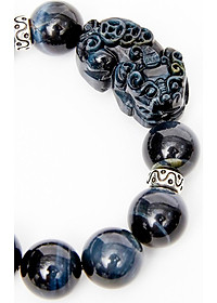 Vòng tay đá thạch anh mắt ưng phối tỳ hưu đá mệnh thủy, mộc - Ngọc Quý Gemstones