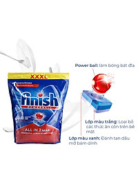 Viên rửa bát Finish All in 1 Max Túi 80 viên (tặng thêm 100 gam muối)