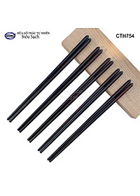 Đũa đầu búp gỗ Trắc Việt Nam Siêu sạch (10 đôi) Kháng khuẩn, không nấm mốc (CTH754) để mộc siêu bền - an toàn sức khỏe