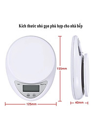 Cân Tiểu Ly Điện Tử Mini Nhà Bếp Cân Thực Phẩm Loại 5Kg Tiện Lợi Cân Tiểu Ly Điện Tử Nhà Bếp Mini Làm Bánh Đồ Ăn Nguyên Liệu Chính Xác Cao Tặng Kèm Pin