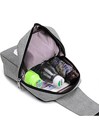 Combo Túi Du Lịch HARAS HRTK201 (26 x 46 cm) - Xám + Túi Đeo Chéo HARAS HRTK147 (16 x 24 cm) - Xám