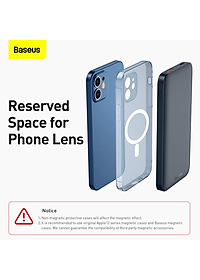 Pin dự phòng sạc nhanh không dây tích hợp nam châm Baseus Magnetic Wireless Quick Charging Power Bank (10000mAh, USB + Type C, QC/ PD 20W Quick Charge, ) - Hàng Chính Hãng 