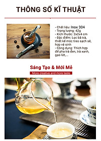 Dụng Cụ Lọc Trà KUNBE Chất Liệu Inox 304 Dạng Ống Lưới Nhỏ Gọn Tiện Lợi