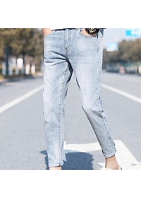 Quần Jeans Nam Xanh Bạc Skinny Ôm Body Chất Co Giãn SZone SQ605