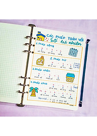 Sách-Combo 3 sổ Takenote Văn Toán Anh Lớp 6 tổng hợp kiến thức, sổ tay ghi chú lò xo xoắn trang trí sticker dễ thương