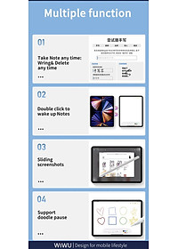 Bút cảm ứng Wiwu Pencil L Dành cho Ipad làm bằng hợp kim nhôm, thiết kế từ tính bảo vệ bút khỏi bị lăn và rơi - Hàng chính hãng