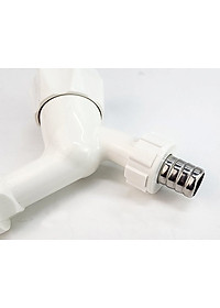 Bộ 3 vòi hồ tay núm tròn nhựa PP trắng, thân ngắn, ren 21-27mm Eurolife EL-HN05 (Trắng) (3 cái)