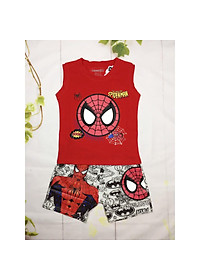 Đồ bộ thun bé trai siêu nhân nhện-Spider man từ 10-40Kg-giặt không vở hình-H&N