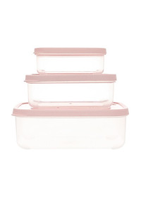 Bộ 3 hộp thực phẩm chữ nhật Hokkaido 500-1000-2000ml - Giao màu ngẫu nhiên