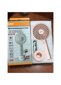 Hàng chính hãng - Quạt Sạc Cầm Tay Cao Cấp Comet CRF1004 4W có đế rời, 6 cánh quạt