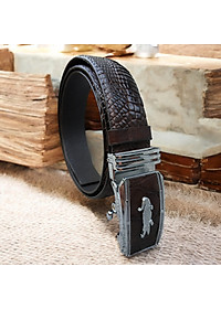 Thắt Lưng Nam Da Cá Sấu thật. Da Bông Hông Cá Sấu Rất Đẹp Và Mềm. Kích Thước Chuẩn 3.5x120cm Rất Dễ Sử Dụng