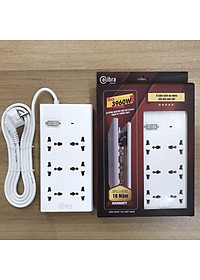 Ổ cắm điện  Calibra 6 Ổ 1 Công Tắc 4000W CSU-6K1A, An toàn, siêu chịu tải / Hàng chính hãng