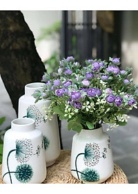 Set 3 lọ hoa decor gốm sứ Bát Tràng cao cấp cao 23