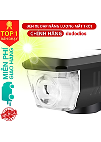Bộ Đèn Xe Đạp dododios Và Còi Năng Lượng Mặt Trời USB Có Thể Sạc Lại 4 Chế Độ Đèn Pha Xe Đạp - Hàng Chính Hãng dododios