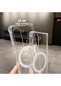 Ốp Lưng Trong Suốt Hỗ Trợ Sạc Từ Tính Dành Cho Samsung Galaxy Z Fold 5 / Z Flip 5, Chống Ố Vàng - Hàng Nhập Khẩu