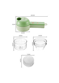 Máy xay mini cầm tay 3 trong 1 (máy xay nghiền tỏi ớt, rau củ, sinh tố;, máy nạo gọt hoa quả; máy cắt sợi, thái lát đồ ăn) dễ dàng vệ sinh - Chính hãng MINIIN (Giao màu ngẫu nhiên)