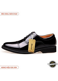 Giày Ba Khớp Phong Cách  Cổ Điển Cho Nam Giày Oxford Công Sở Thanh Lịch Mũi Cánh Armyman Derby Da PU