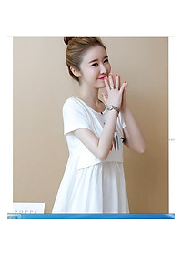 ĐẦM BẦU CÔNG SỞ THÊU LAI , IN CÂY DỪA ( sau sanh có cho bé bú)