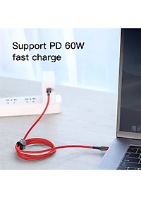 Cáp sạc nhanh Type-C PD2.0 60W cho MacBook, iPad Pro, Samsung, HTC, Xiaomi Baseus Cafule (1m) - Hàng chính hãng