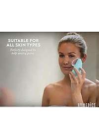 Máy rửa mặt USA Silicone kháng khuẩn công nghệ siêu âm, hút chân không HoMedics nhập khẩu USA