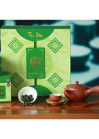 Bộ trà Ô long Năm Bông Mai xanh Long Đỉnh (hộp 600 gram)