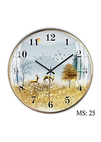 ĐỒNG HỒ TREO TƯỜNG TRANG TRÍ PHỦ PHA LÊ KT 35 CM(MS 19)