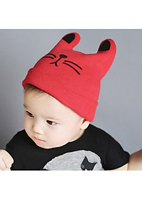 Nón len họa tiết hình mèo dễ thương