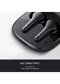 Tai nghe Bluetooth True Wireless Havit TW959, Bluetooth 5.1, Độ Trễ Tới 65ms, Nghe Độc Lập, Pin Tới 20H - Hàng Chính Hãng