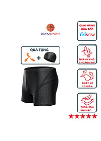 Quần Bơi Nam Thiết Kế Vảy Cá Mập Cleacco Chống Thấm Nước , Nhanh Khô Tặng Kèm Nón Bơi và Bịt Tai Silicon Cao Cấp