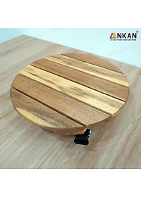 Đế Kê Chậu Cây Có Bánh Xe ANKAN, R30cm Làm Giá Đỡ Kệ Hoa Cây Cảnh, Màu Vàng Nắng, Chịu Tải 150Kg