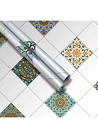 Cuộn 3 Mét Decal Giấy Dán Bếp Tráng Nhôm Cách Nhiệt Ô Chéo (3 Mét Dài x 0.6 Mét Rộng)