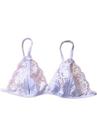 Bộ đồ lót ren lọt khe 2 mảnh - Màu trắng