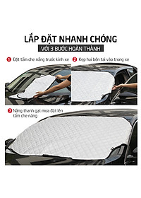 Bạt Phủ Che Nắng Chống Nóng Kính Lái Ô Tô Xe Hơi 3 Lớp Tráng Bạc Cao Cấp