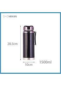 Bình Giữ Nhiệt Kim Cương Inox 304- Chống Rỉ Set, Nắp Đậy Chặt, Giữ Nhiệt Nóng Lạnh Tốt 6- 8h, Quai Đeo Chắc Chắn, Thiết Kế Sang Trọng, Màu Sắc Thanh Lịch, Tiện Lợi, Pha Lọc Trà, Hàng Chính Hãng MINIIN